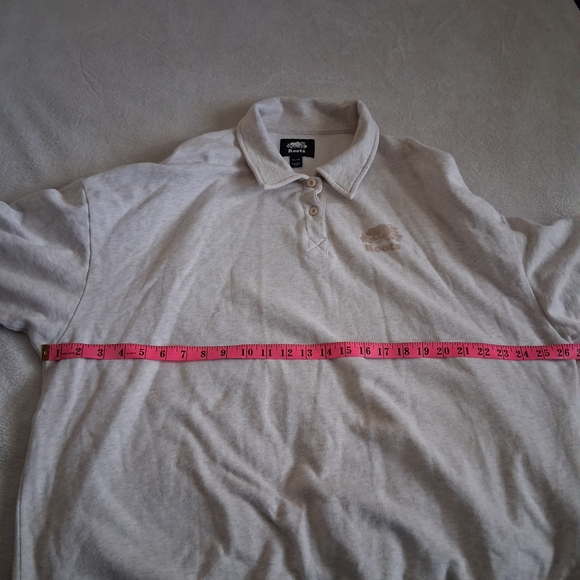 Roots Women's Unisex Size XL Oatmeal Organic Original Button Polo Sweater - Picture 10 of 11